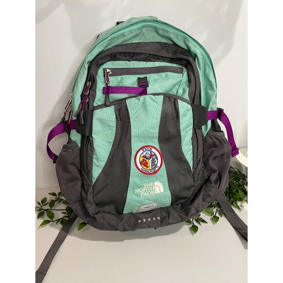 The North Face Recon Backpack Mint & Gray Padded Laptop - Picture 16 of 16